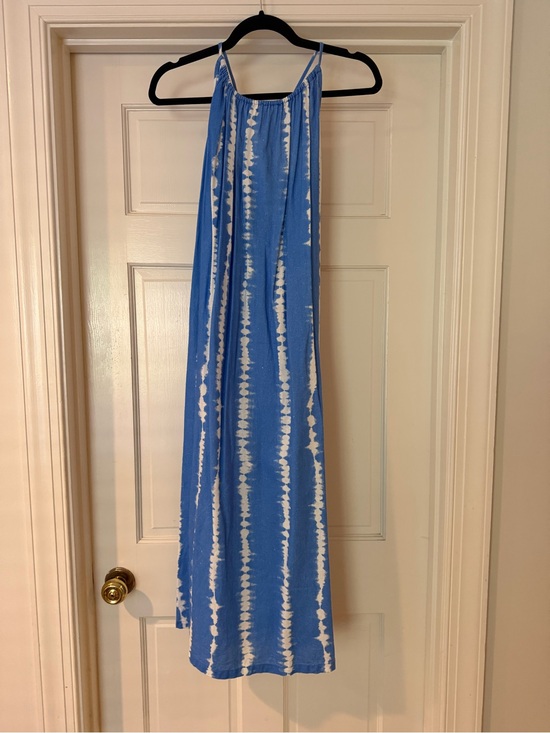 Zara Dresses & Skirts - Blue Tie-Dye Halter Accent Dress
